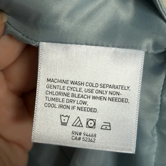 Laundry by Shelli Segal Trench Coat Size Small in Baby Blue Wrap Coat - Picture 7 of 12